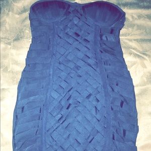 Blue bandage dress